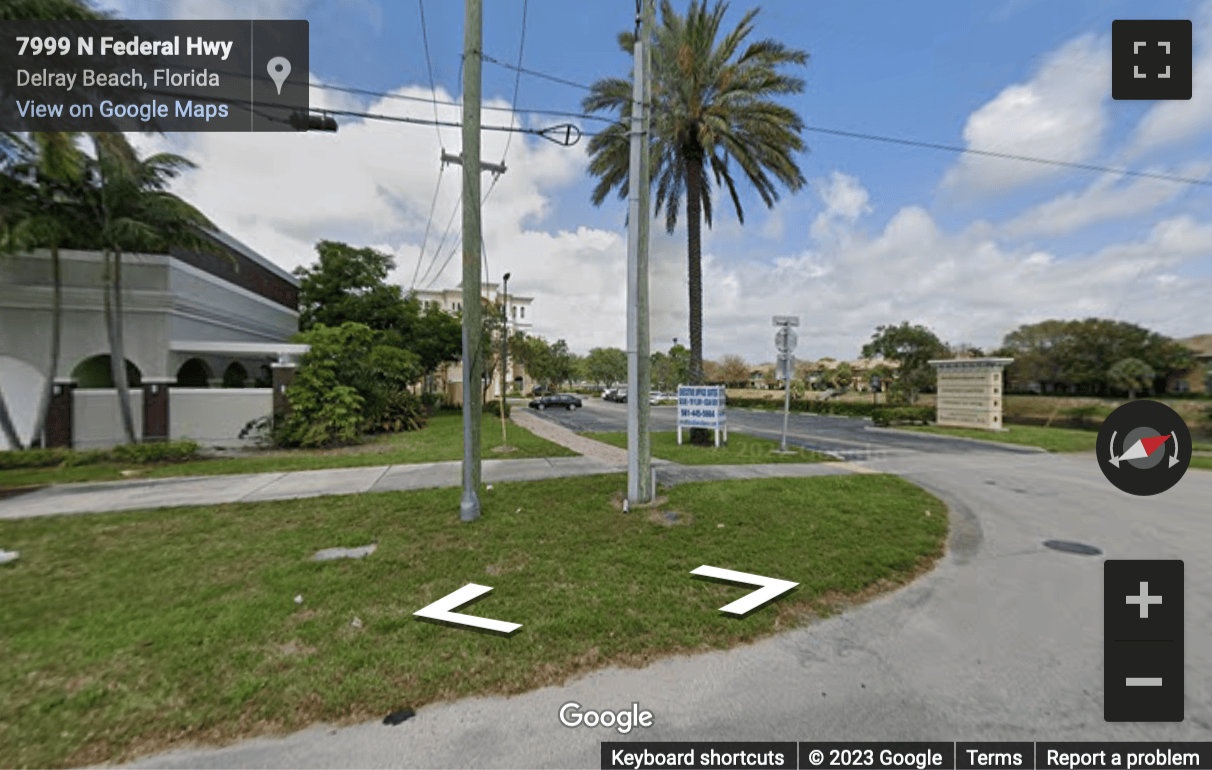 Street View image of 7999 North Federal Highway, 4th Floor, Delray Beach, Florida, USA