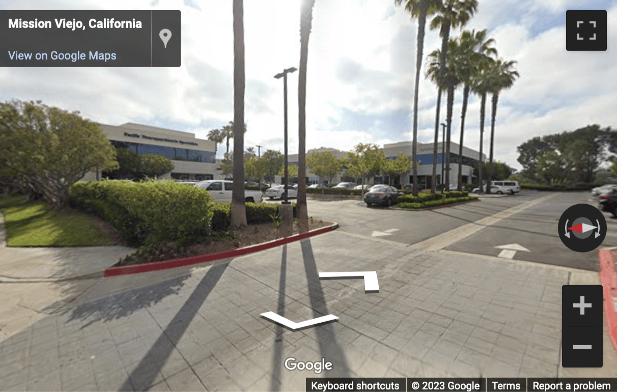 Street View image of 26040 Acero, Mission Viejo, California, USA