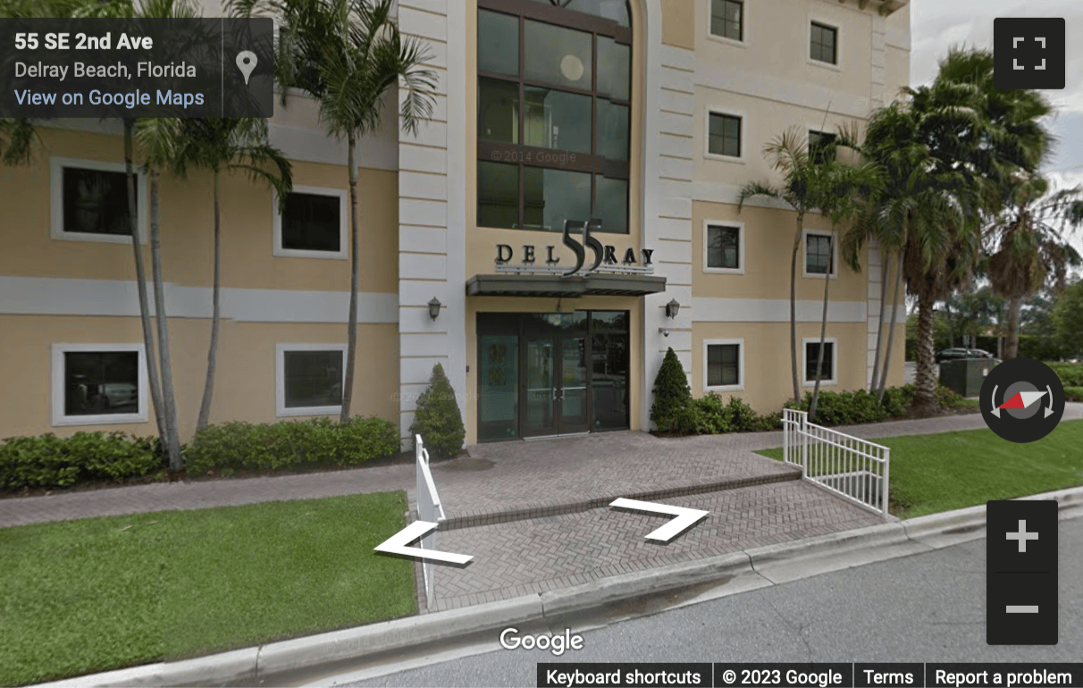 Street View image of 55 S. E. 2nd Avenue, Delray Beach, Florida, USA