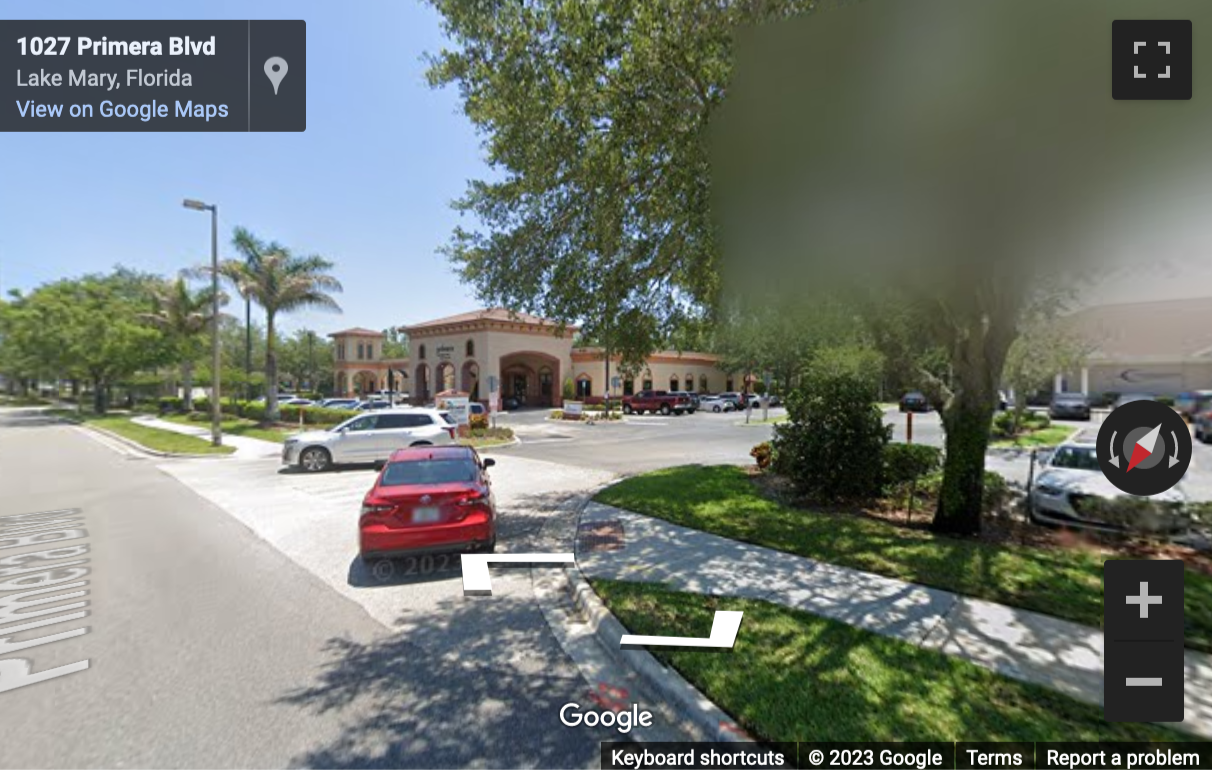 Street View image of 1035 Primera Boulevard, Suite 1041, Lake Mary, Florida, USA