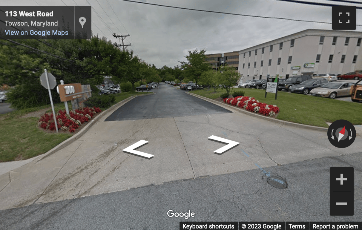 Street View image of 100 West Road, Suite 300, Towson, Maryland, USA