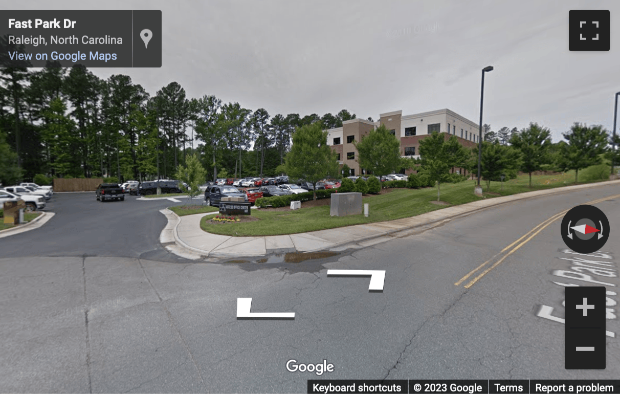Street View image of 8801 Fast Park Drive, Suite 301, Raleigh, North Carolina, USA