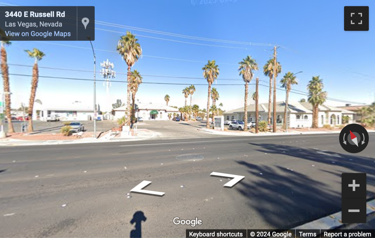 Street View image of 3440 East Russell Road, Las Vegas, Nevada, USA