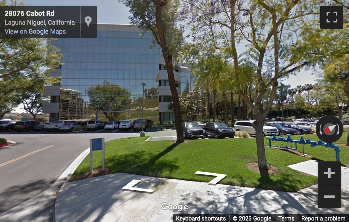Street View image of 28202 Cabot Road, Suite 300, Laguna Niguel, California, USA