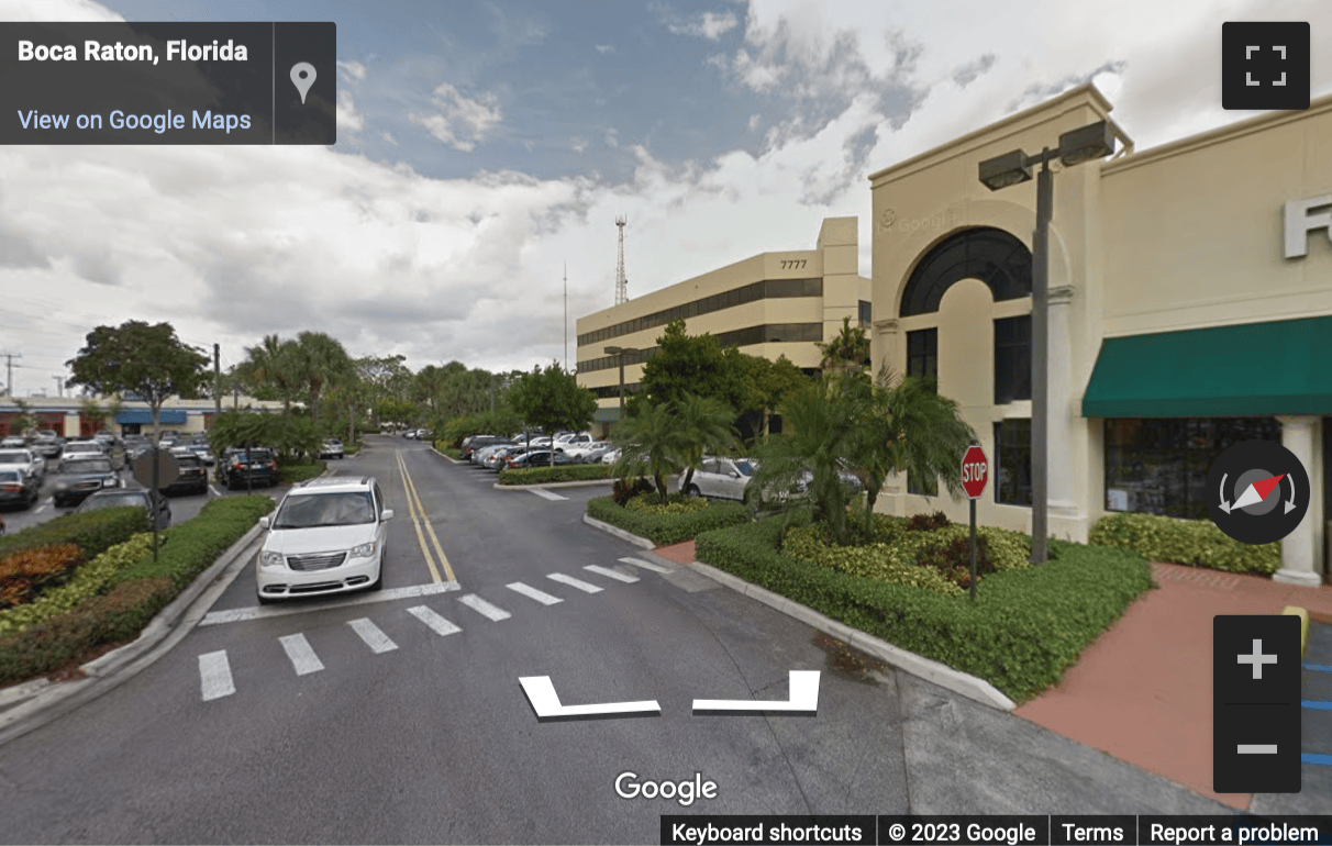 Street View image of 7777 Glades Road, Suite 100, Boca Raton, Florida, USA
