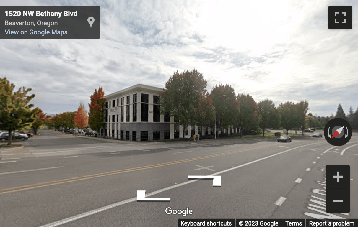 Street View image of 1500 NW Bethany Boulevard, Suite 200, Beaverton, Oregon, USA