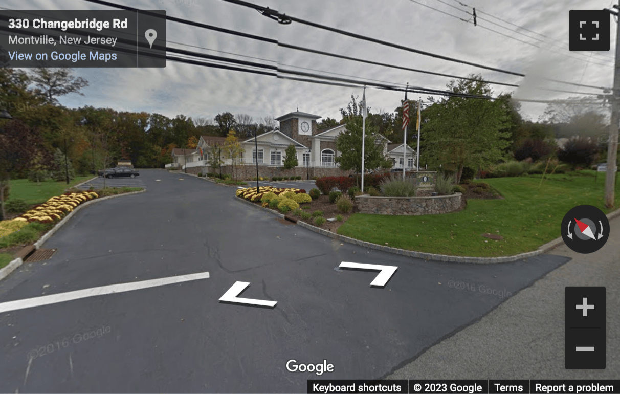 Street View image of 330 Changebridge Road, Pine Brook, New Jersey, USA