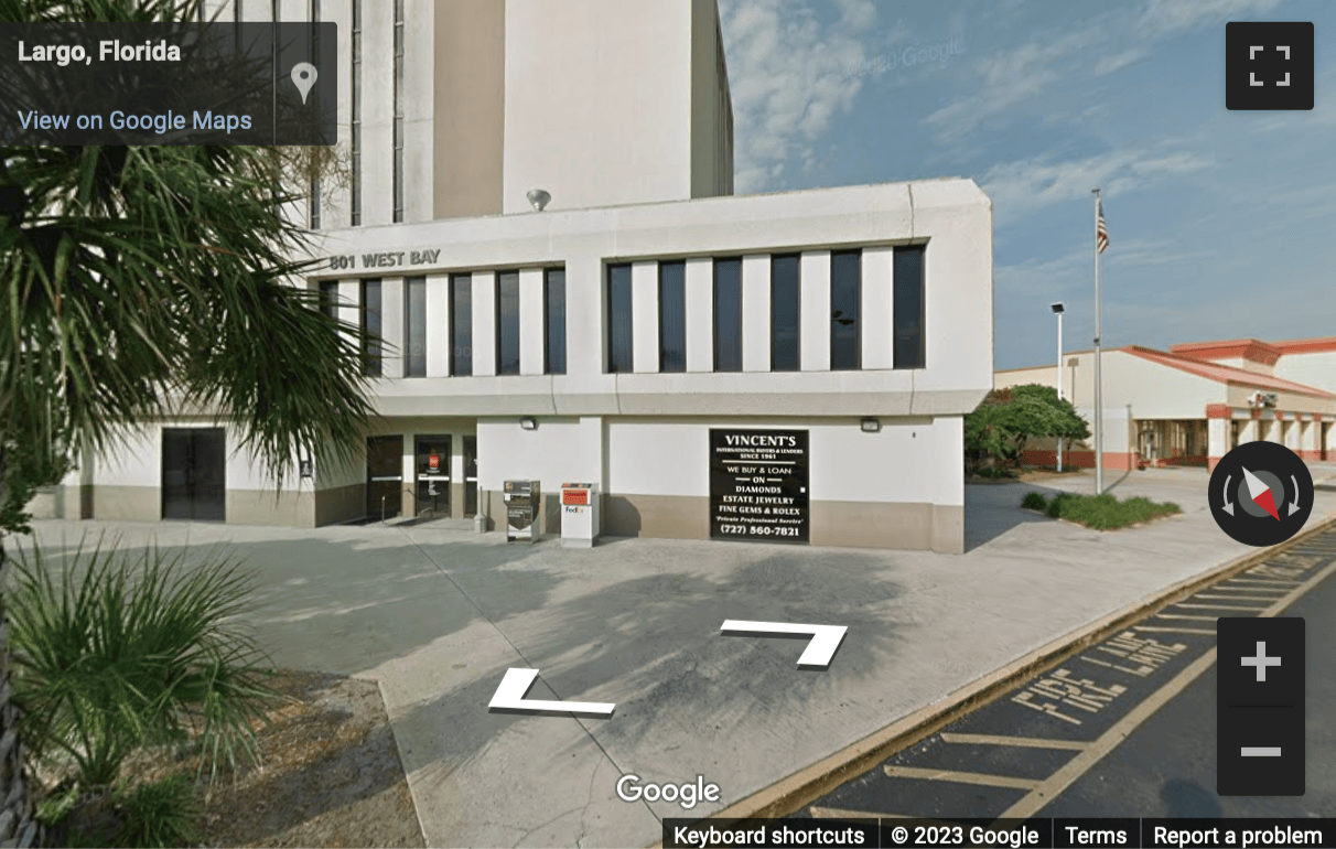 Street View image of 801 West Bay Drive, Largo, Clearwater, Florida, USA