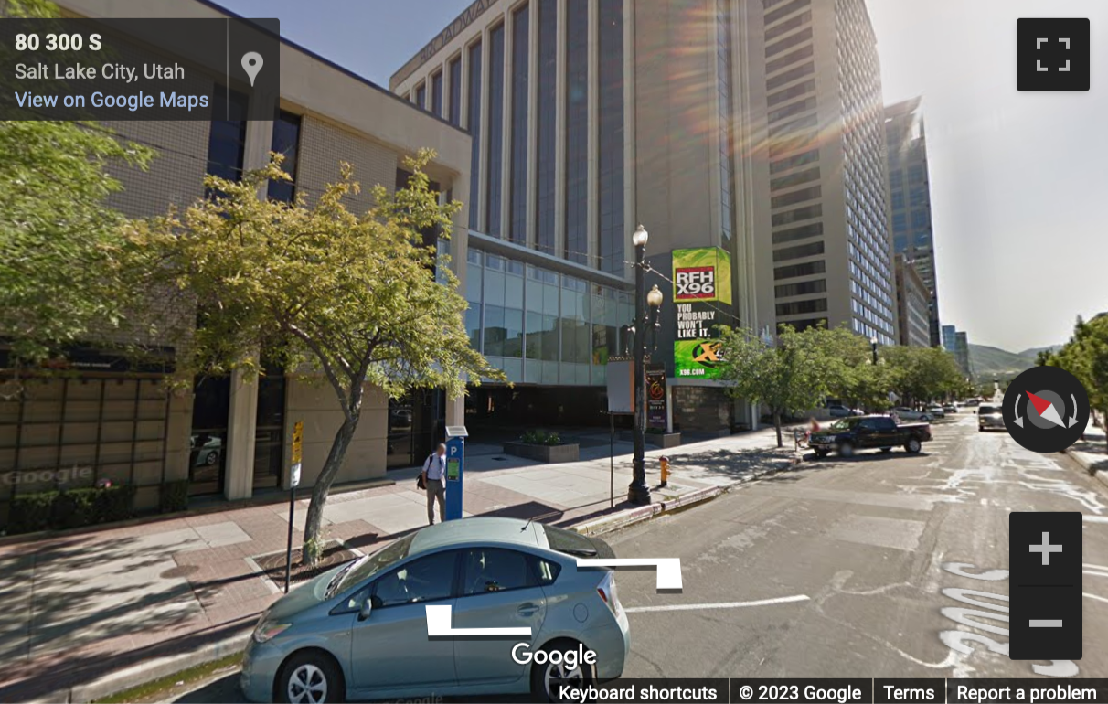 Street View image of Chase Branch, 80 West Broadway, Salt Lake City, Utah, USA
