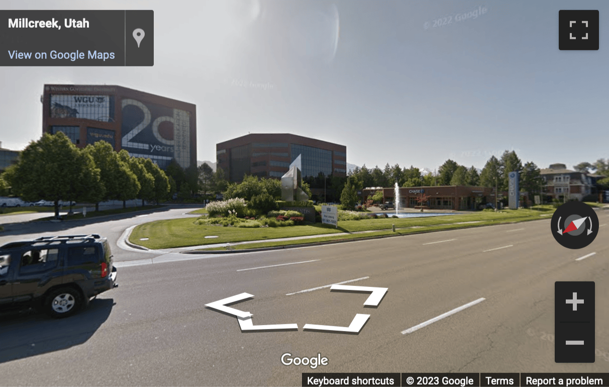 Street View image of Woodlands Business Park, 4021 South 700 East, Salt Lake City, Utah, USA