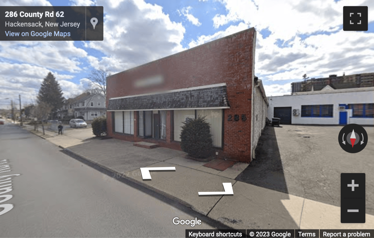 Street View image of Office Zone, 285 Passaic Street, Hackensack, New Jersey, USA