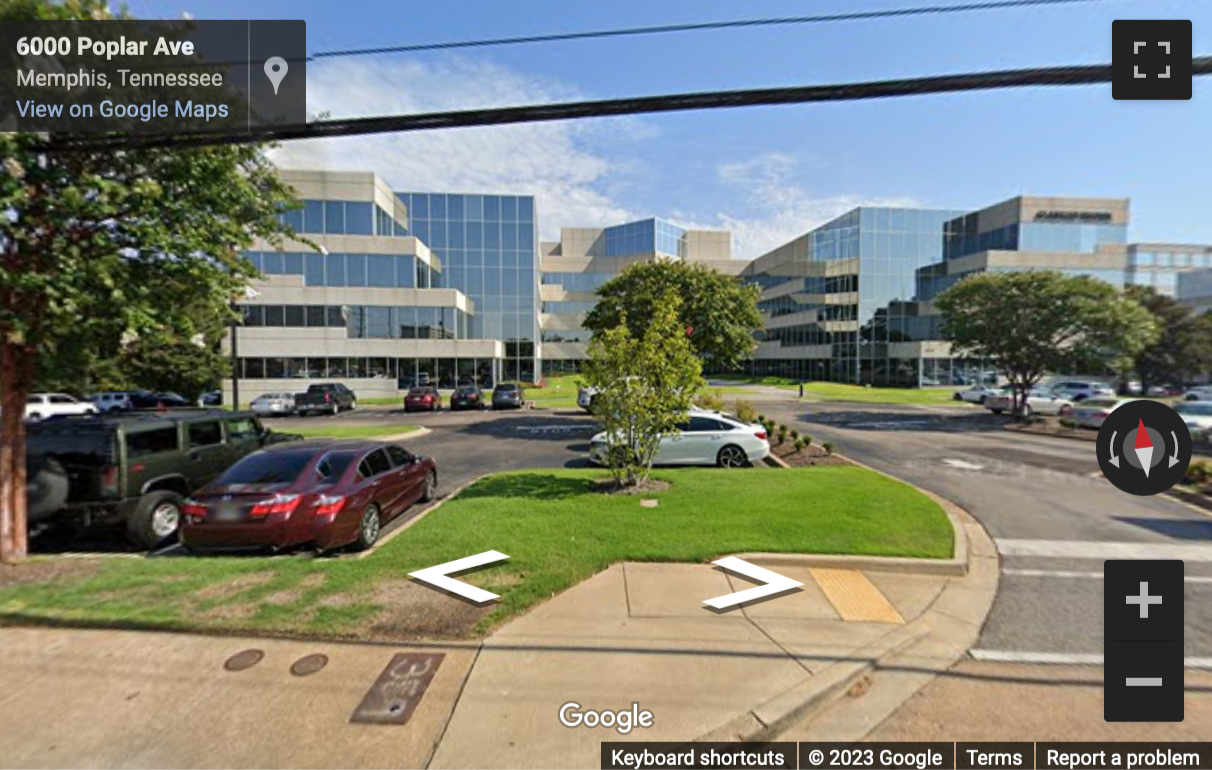 Street View image of 6000 Poplar Avenue, Suite 250, Memphis, Tennessee, USA