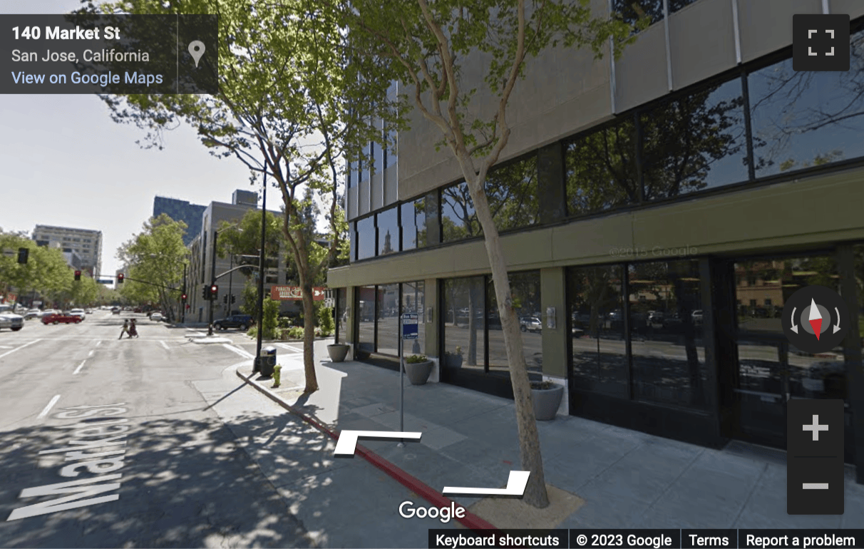 Street View image of 111 North Market Street, Suite 300, San Jose, California, USA