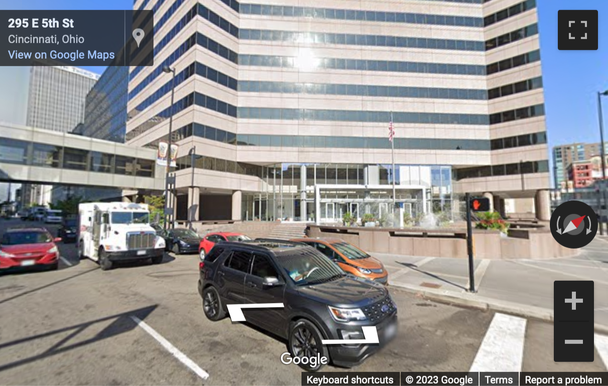 Street View image of 250 East Fifth Street, 15th Floor, Cincinnati, Ohio, USA