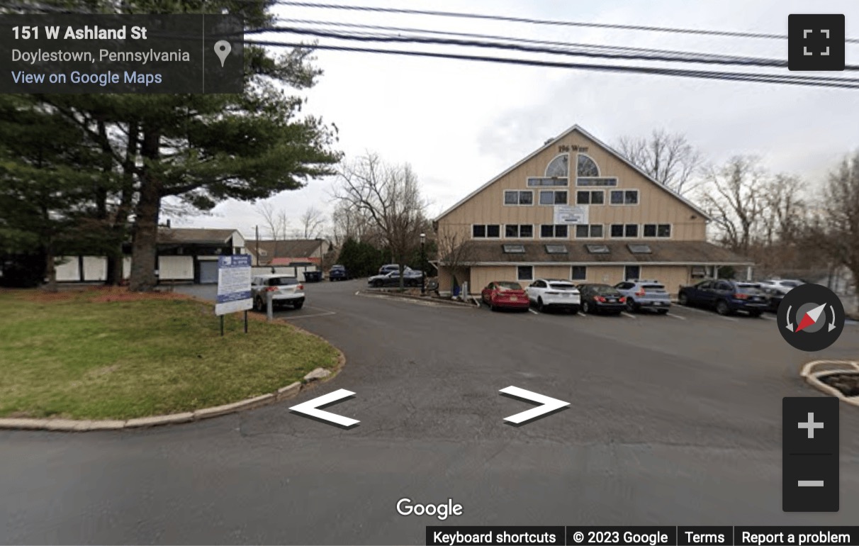 Street View image of 196 West Ashland Street, 3rd Floor, Doylestown, Pennsylvania, USA