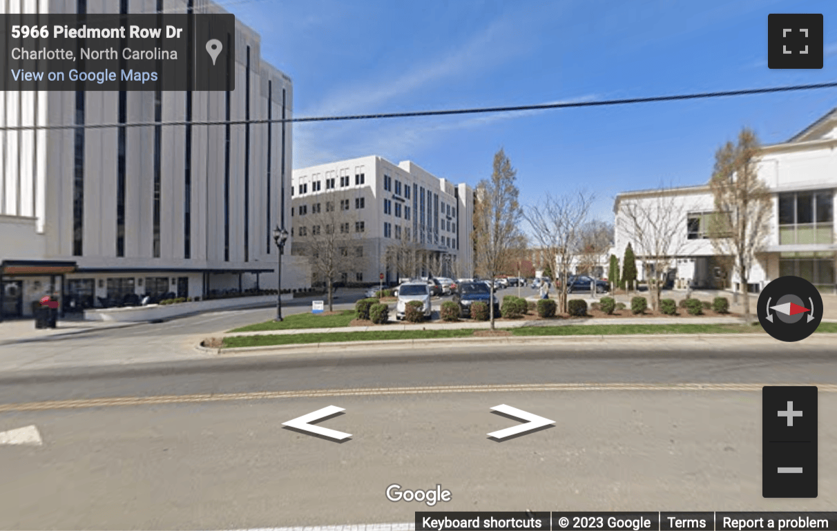 Street View image of 5960 Fairview Road, Suite 400, Charlotte, North Carolina, USA