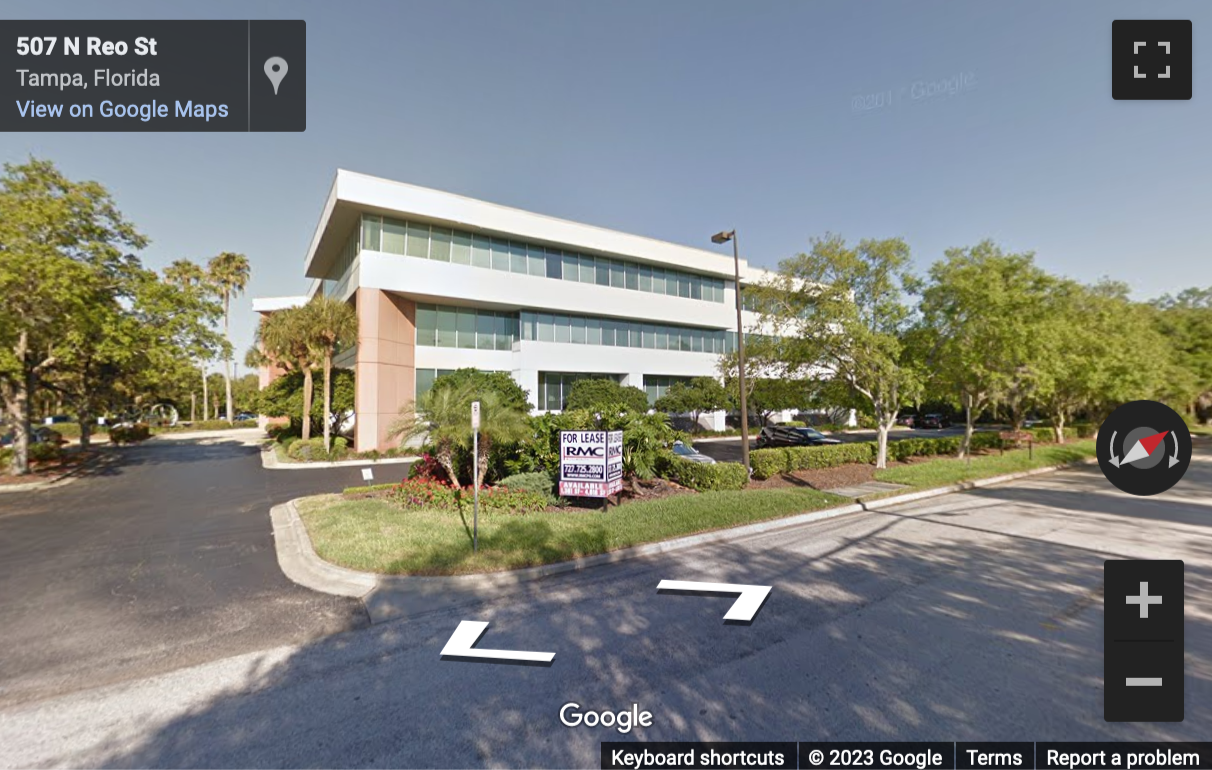 Street View image of 550 N. Reo Street, Suite 300, Tampa, Florida, USA