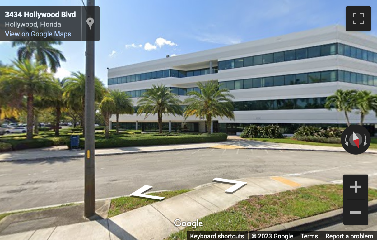 Street View image of 3440 Hollywood Blvd, Suite 415, Hollywood, Florida, USA