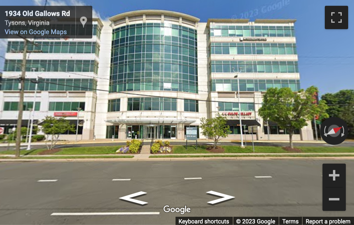 Street View image of 1934 Old Gallows Rd, Suite 350, McLean, Virginia, USA