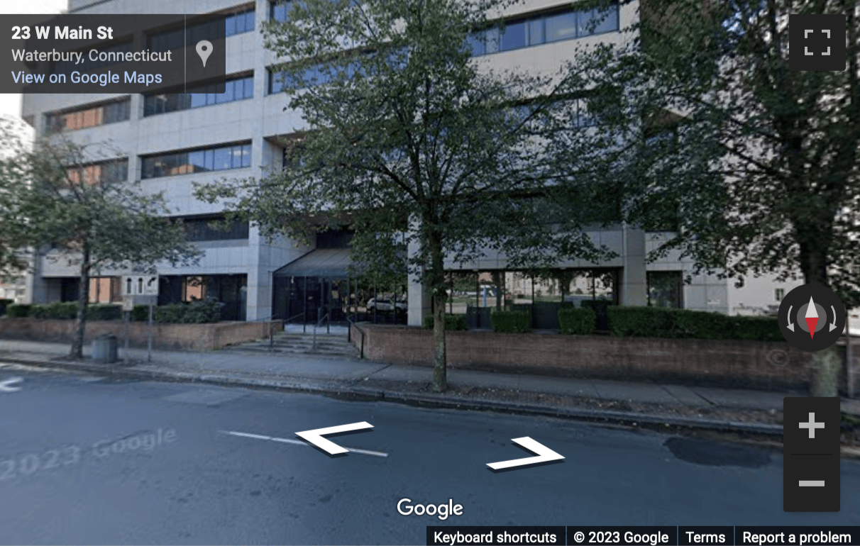 Street View image of 21 West Main Street, 4th Floor, One Exchange Place, Waterbury, Connecticut, USA