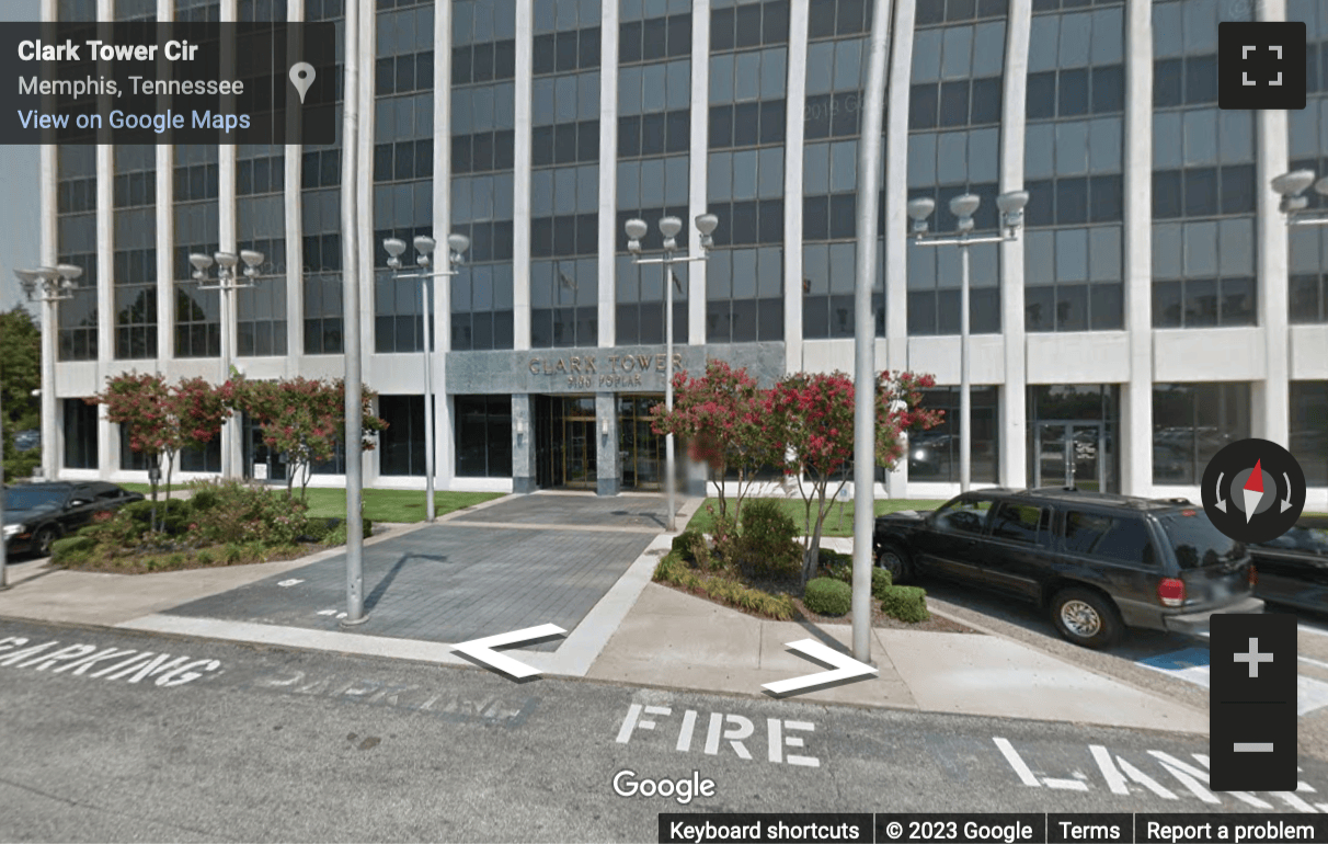 Street View image of 5100 Poplar Avenue, Suite 2700, Memphis, Tennessee, USA