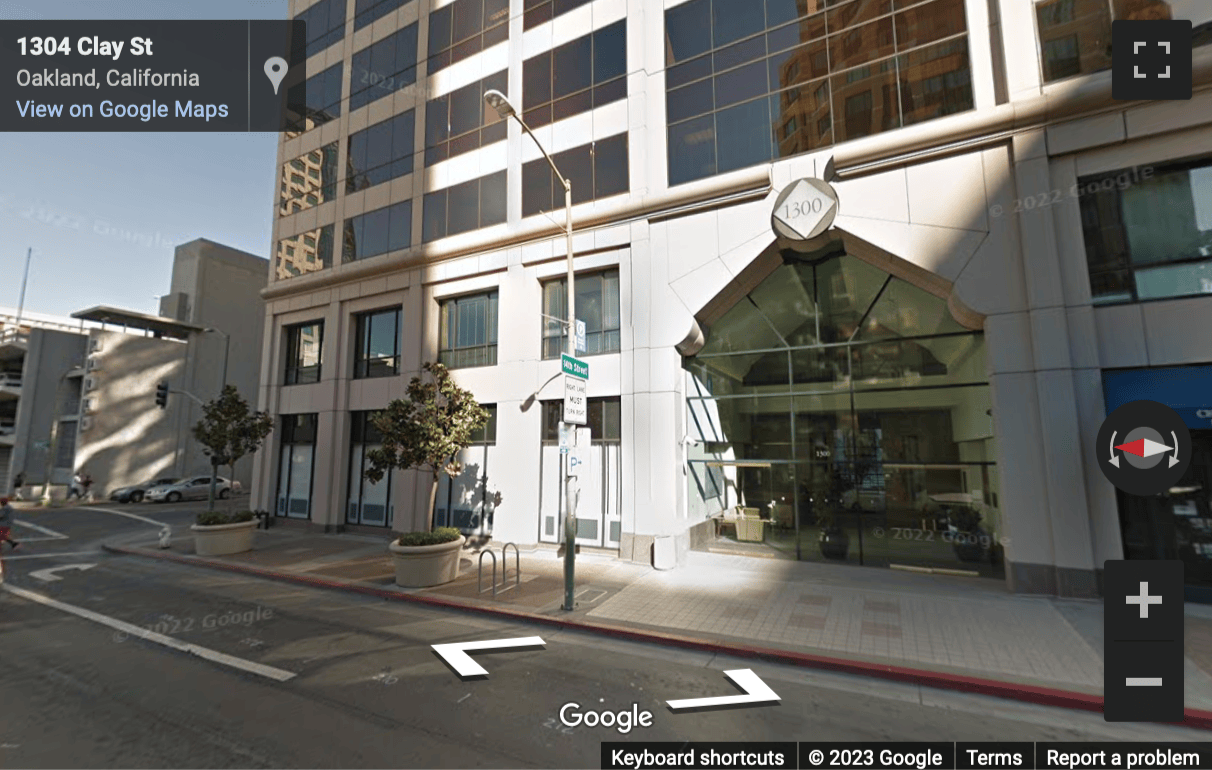 Street View image of 1300 Clay Street, Suite 600, Oakland, California, USA
