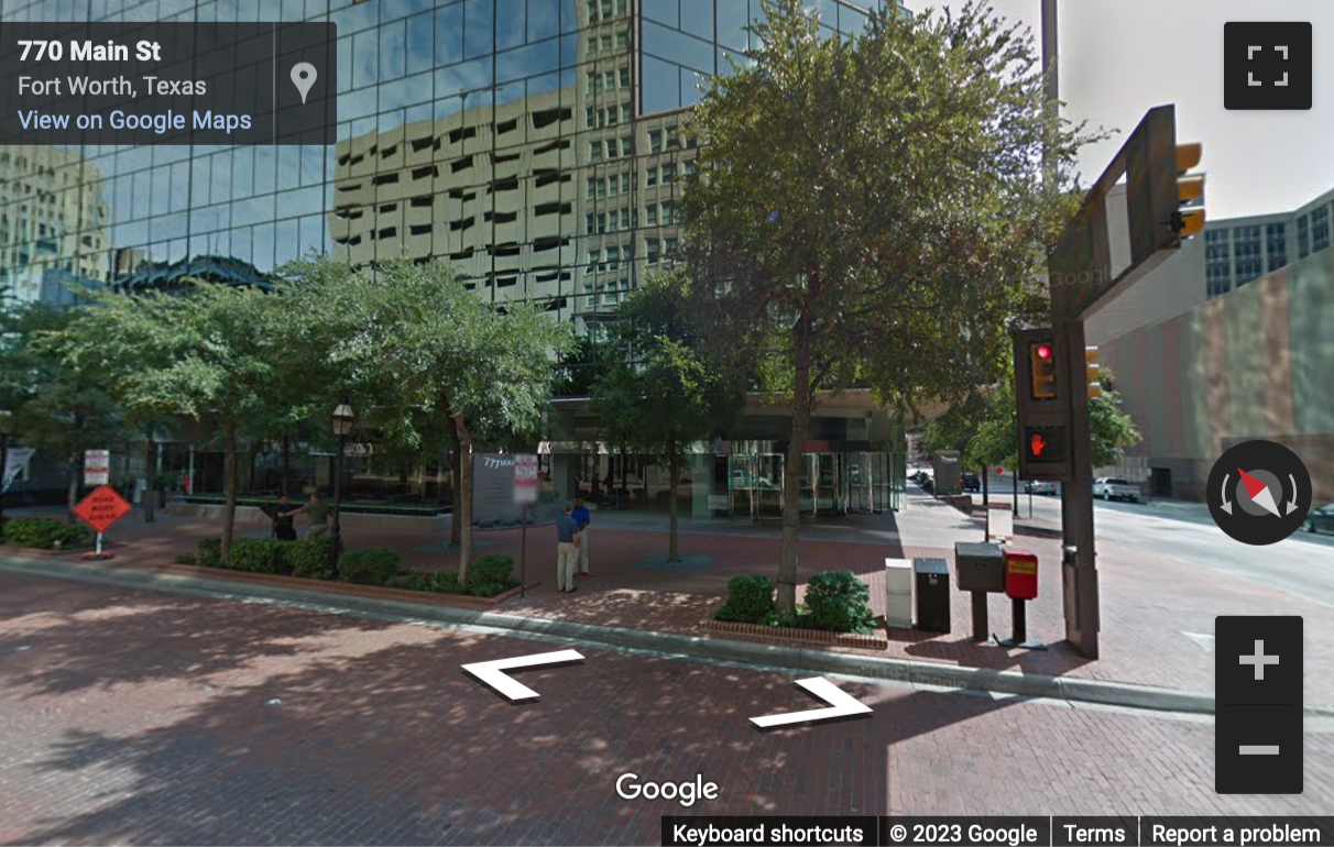 Street View image of 777 Main Street, Suite 600, Fort Worth, Texas, USA