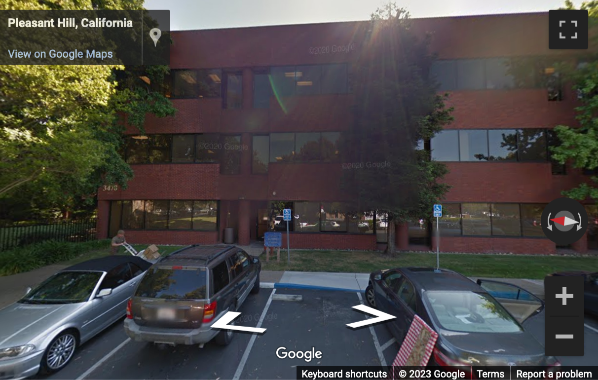 Street View image of 3478 Buskirk Street, Suite 1000, Pleasant Hill, California, USA