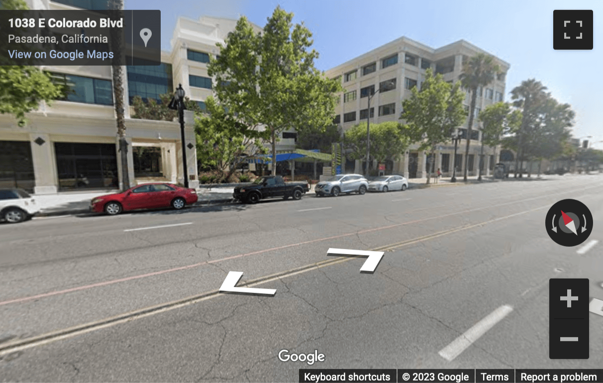 Street View image of 1055 East Colorado Boulevard, 5th Floor, Koll Center, Pasadena
