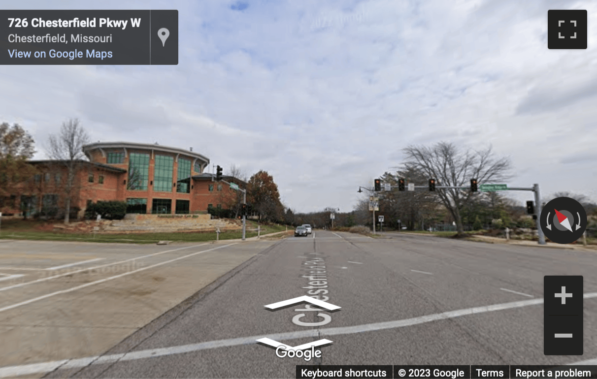 Street View image of 400 Chesterfield Parkway, St Louis, Missouri, USA