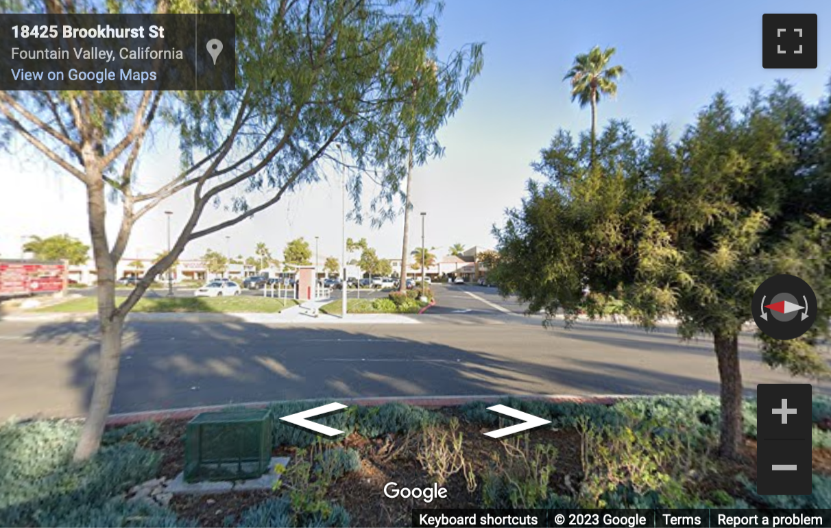 Street View image of 18430 Brookhurst Street, Suite 202K, Fountain Valley, California, USA