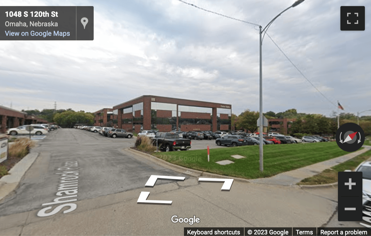 Street View image of 12020 Shamrock Plaza, Omaha, Nebraska, USA