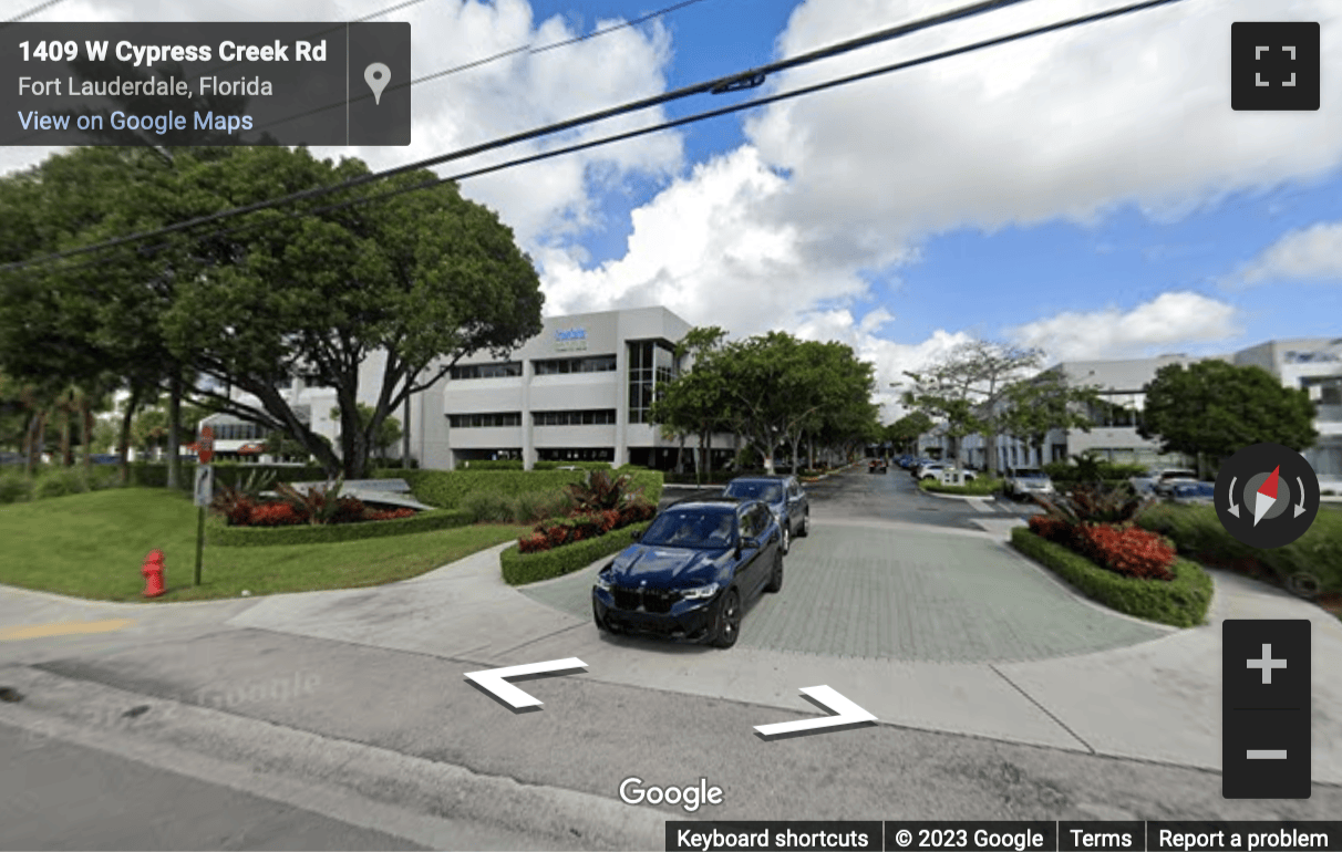 Street View image of 1451 West Cypress Creek Road, Suite 300, Fort Lauderdale, Florida, USA
