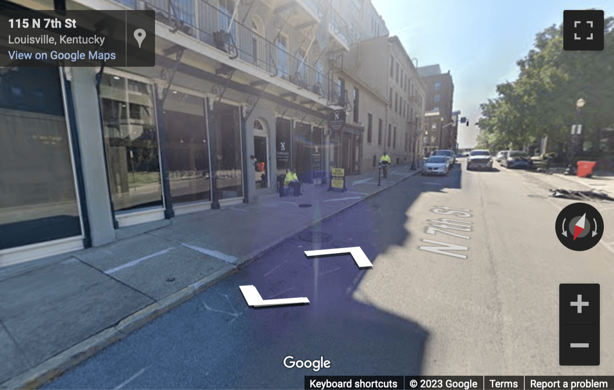 Street View image of 101 North 7th Street, The Normandy Building, Louisville, Kentucky, USA