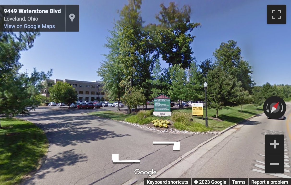 Street View image of 9435 Waterstone Boulevard, Suite 140, Cincinnati, Ohio, USA