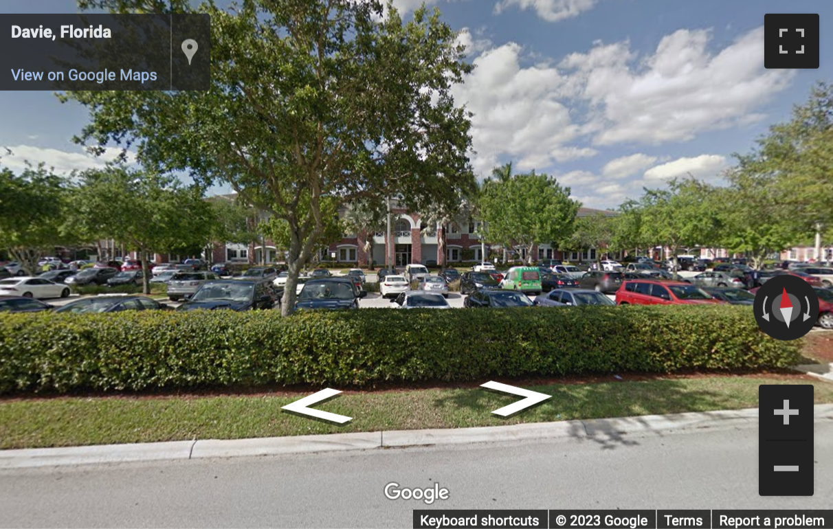 Street View image of 12555 Orange Drive, Davie, Florida, USA
