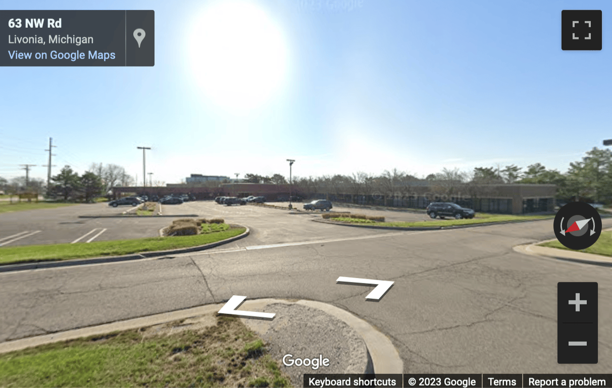 Street View image of 39111 Six Mile Road, Livonia, Michigan, USA