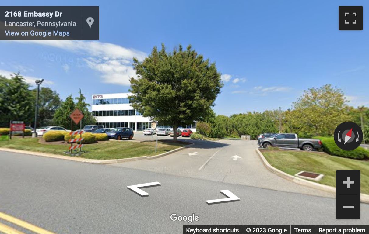 Street View image of 2173 Embassy Drive, Lancaster, Pennsylvania, USA