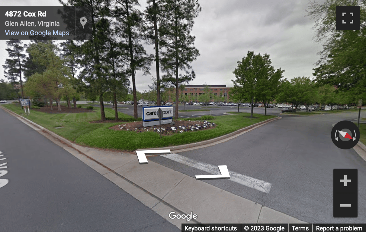 Street View image of 4860 Cox Road, Suite 200, Business Center International, Richmond, Virginia, USA