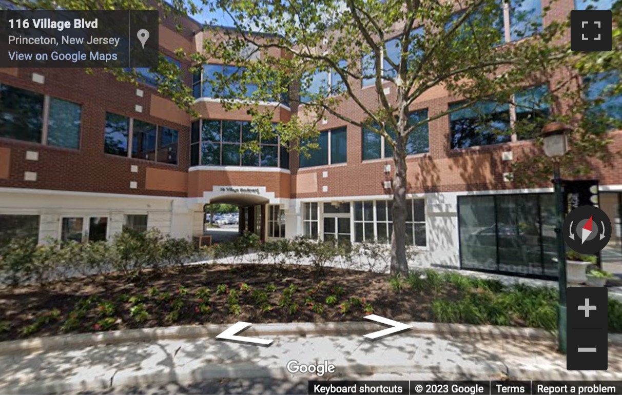 Street View image of 116 Village Boulevard, Princeton Forrestal Village, Suite 200, Princeton Center