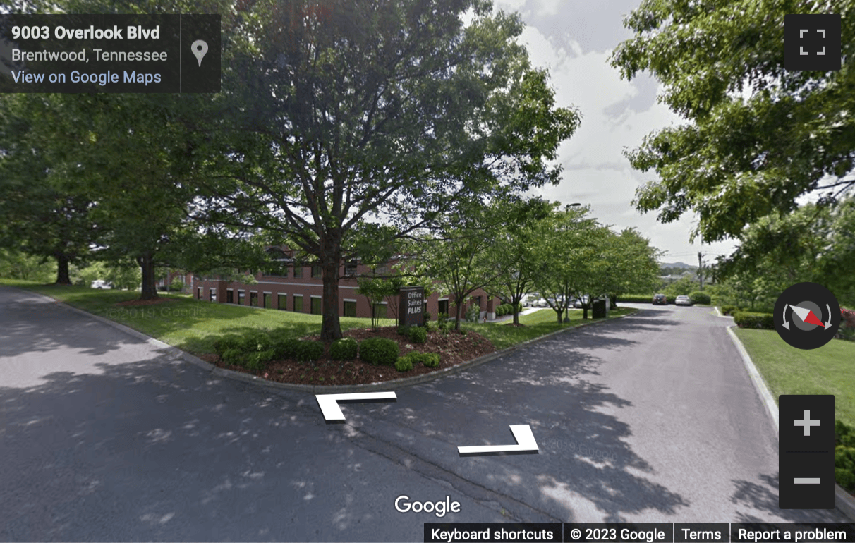 Street View image of 9005 Overlook Boulevard, Brentwood, Tennessee, USA