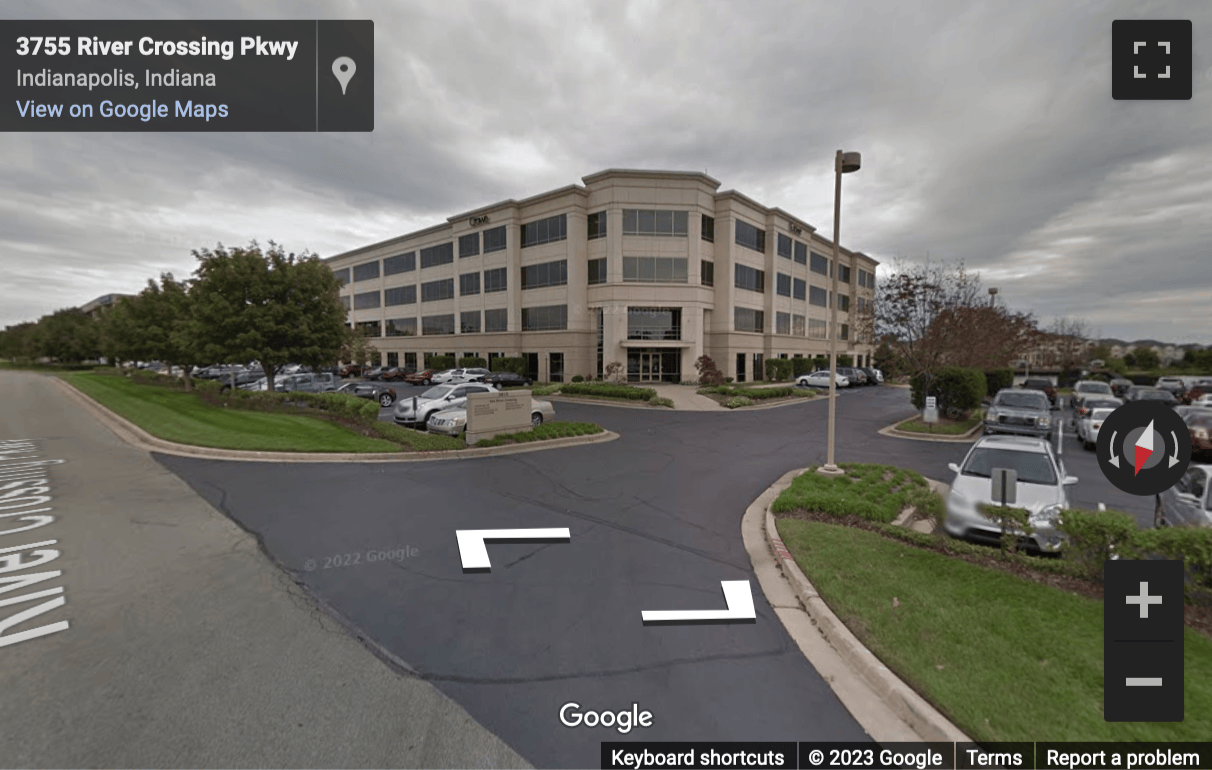 Street View image of 3815 River Crossing Parkway, Suite 100, Indianapolis, Indiana, USA