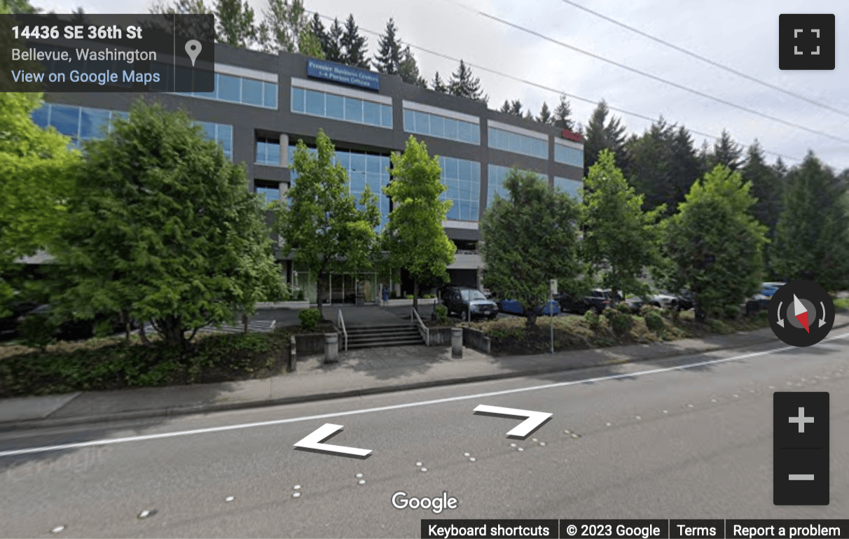 Street View image of 14205 S. E. 36th St, Suite 100, Bellevue, Washington, USA
