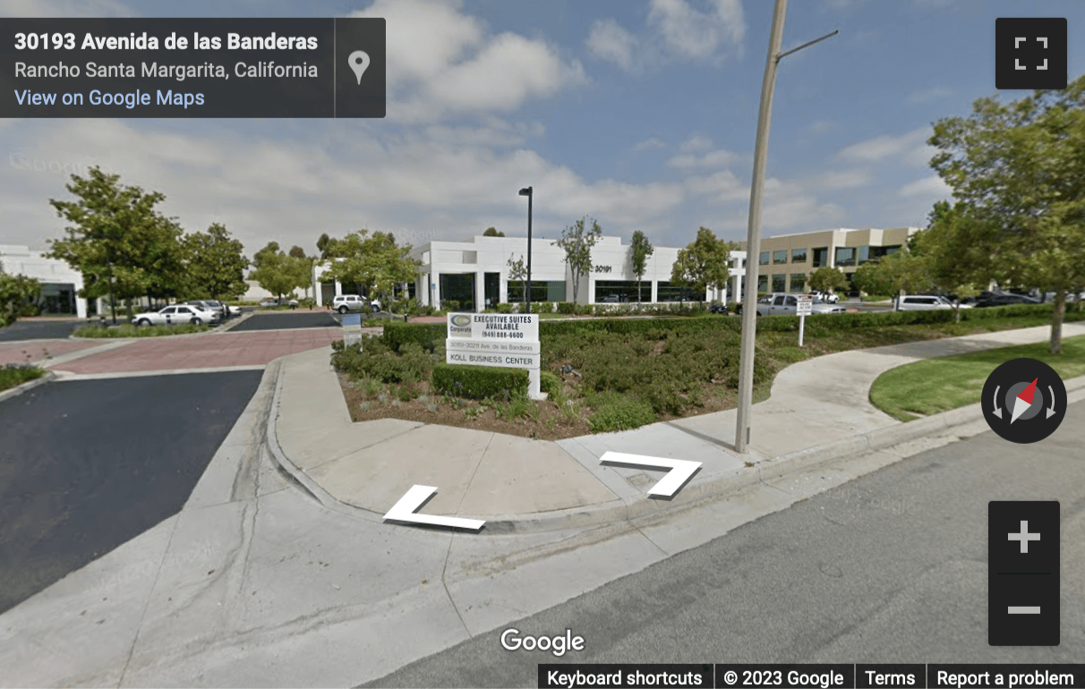 Street View image of 30211 Avenida de las Banderas, Suite 200, Rancho Santa Margarita, California, USA