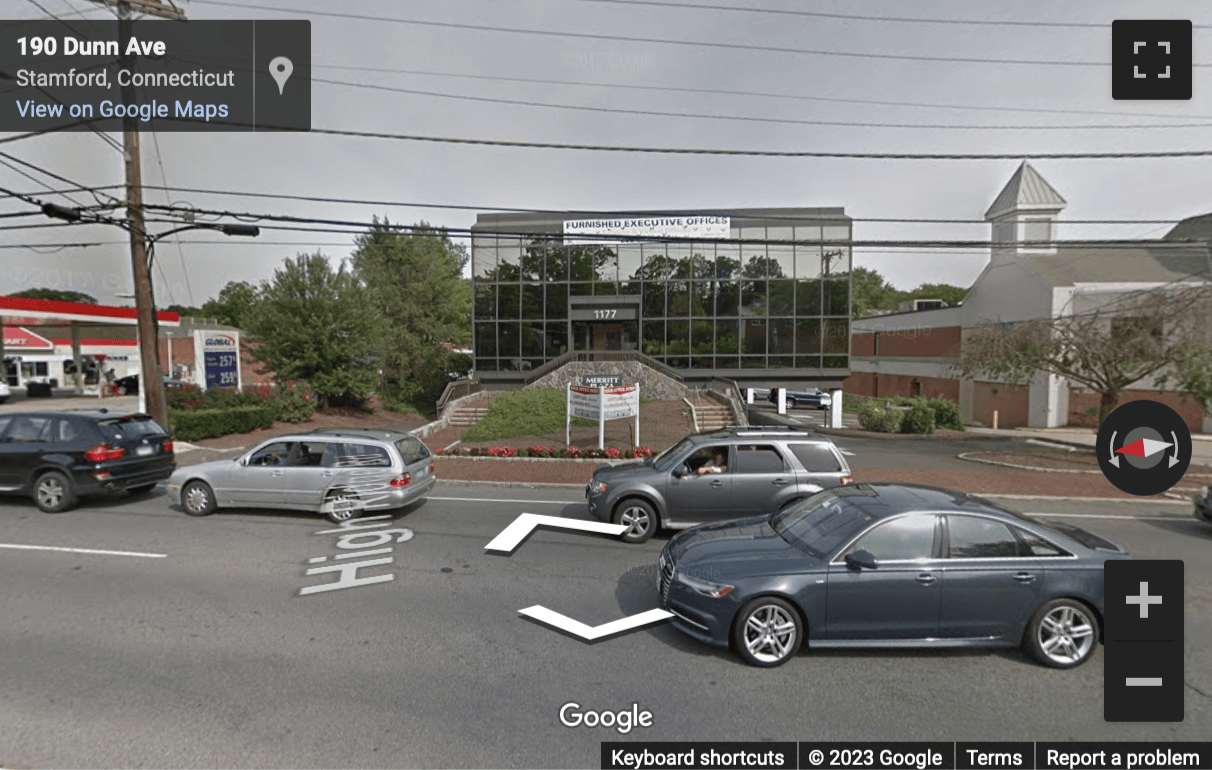 Street View image of 1177 High Ridge Road, Stamford, Connecticut, USA