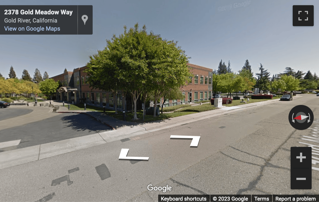 Street View image of 2377 Gold Meadow Way, Suite 100, Gold River, California, USA