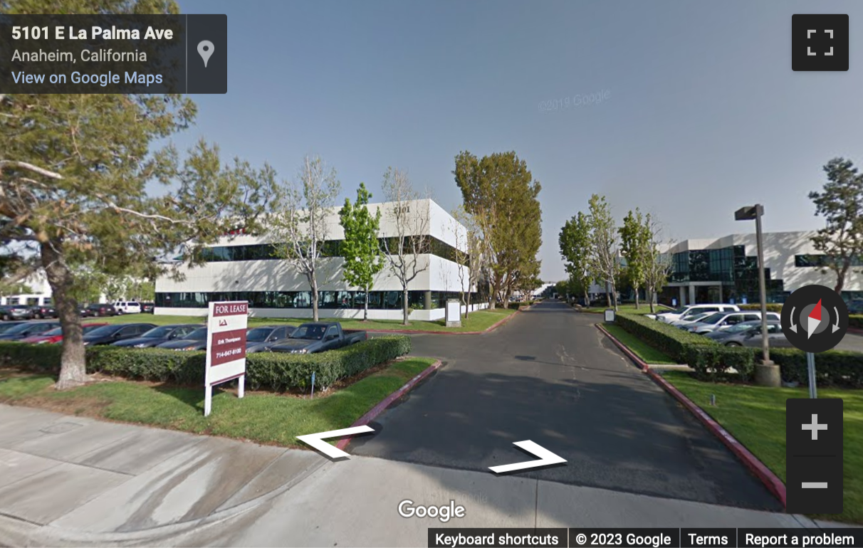 Street View image of 5101 E La Palma Avenue, Suite 100, Anaheim Hills, California, USA