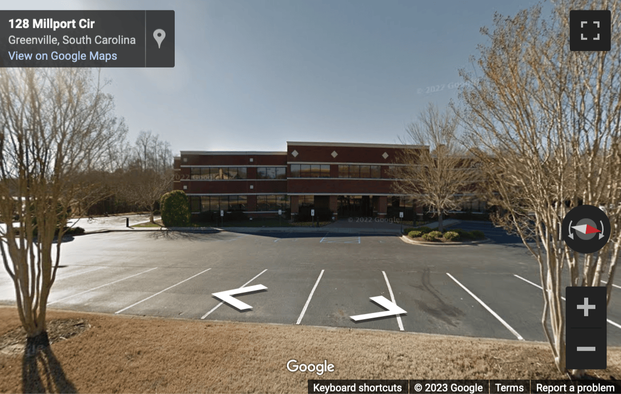 Street View image of 128 Millport Circle, Suite 200, Greenville, South Carolina, USA