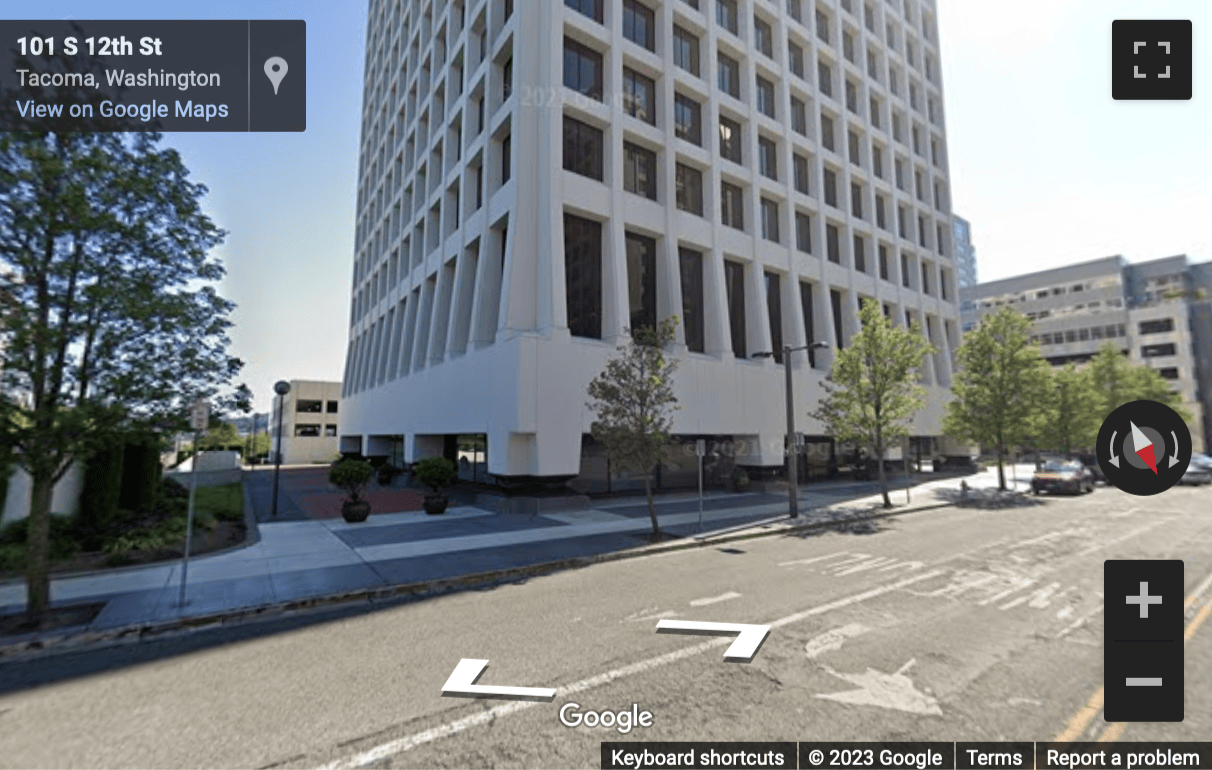 Street View image of 1201 Pacific Avenue, Tacoma, Washington, USA