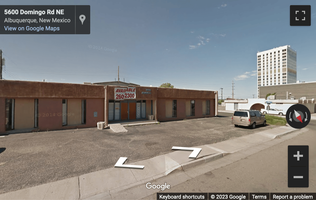 Street View image of Domingo Building, 5600 Domingo Dr. NE, Albuquerque, New Mexico, USA